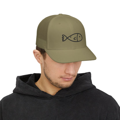 Low Tide Poke Fish Snapback Trucker Cap