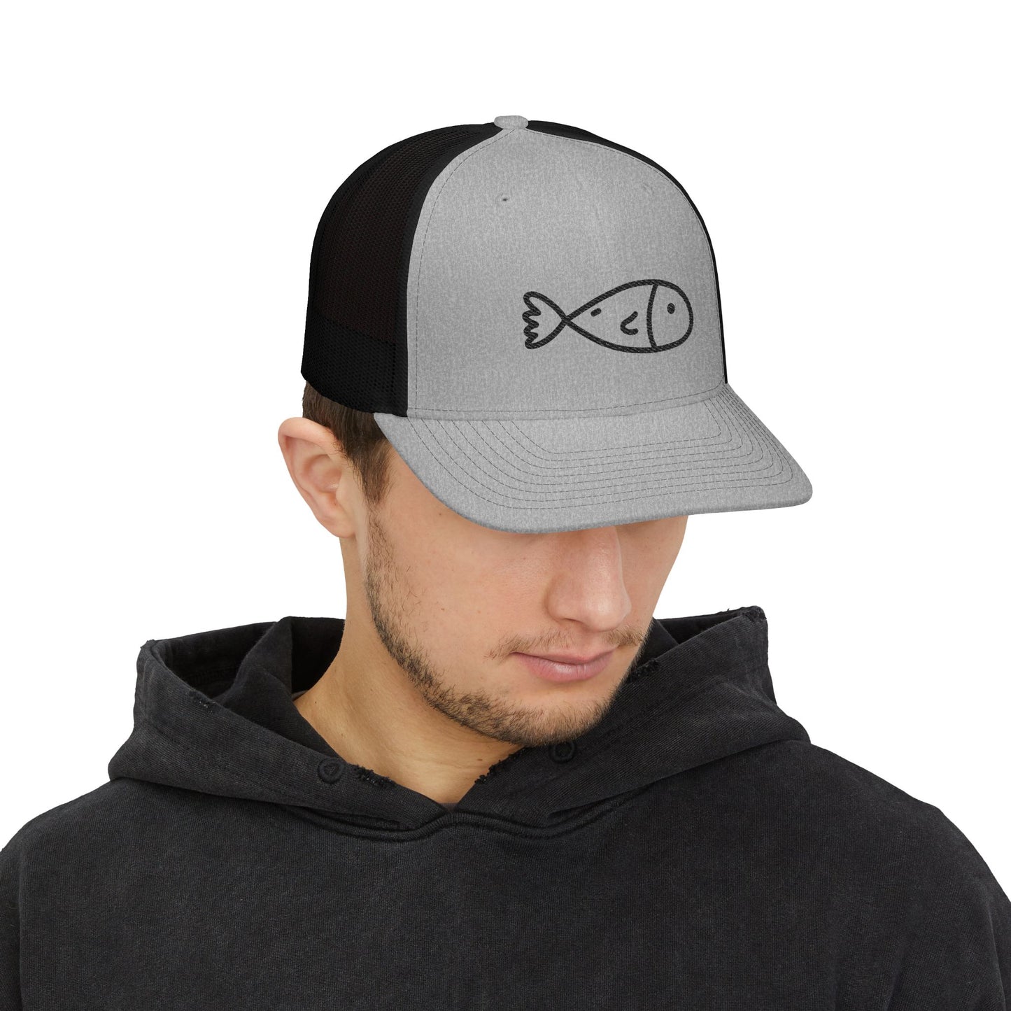 Low Tide Poke Fish Snapback Trucker Cap