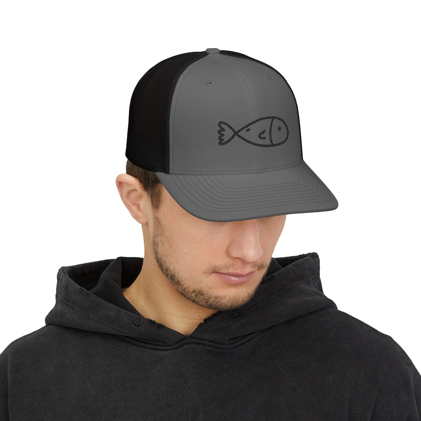Low Tide Poke Fish Snapback Trucker Cap