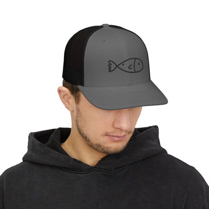 Low Tide Poke Fish Snapback Trucker Cap